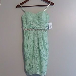 Mint green bridesmaid's dress/prom dress